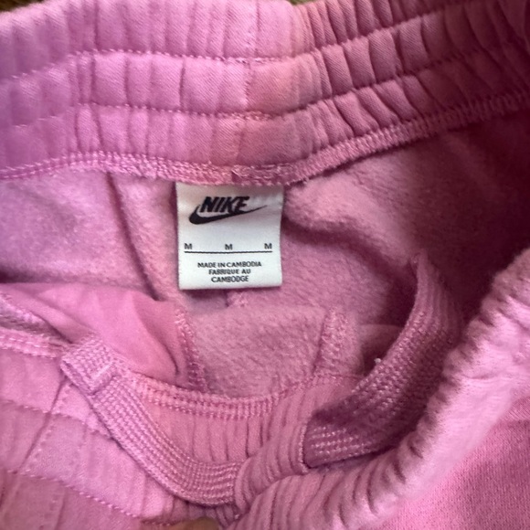 Nike Girls Pink Cotton Fleece Wide Leg Sweatsuit Size Medium 12 - Picture 9 of 13